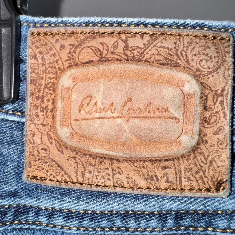 Robert Graham Relaxed Chill Mens Blue Jeans 44x32 Straight Leg Medium Wash Denim